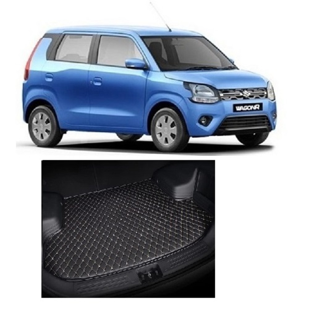 Trunk/Boot/Dicky PU Leatherette Mat for Wagon R - black